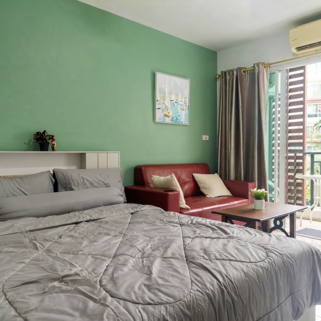 Bang Saray AD Condo Rent-Studio Garden (เช่าเอดีคอนโด)