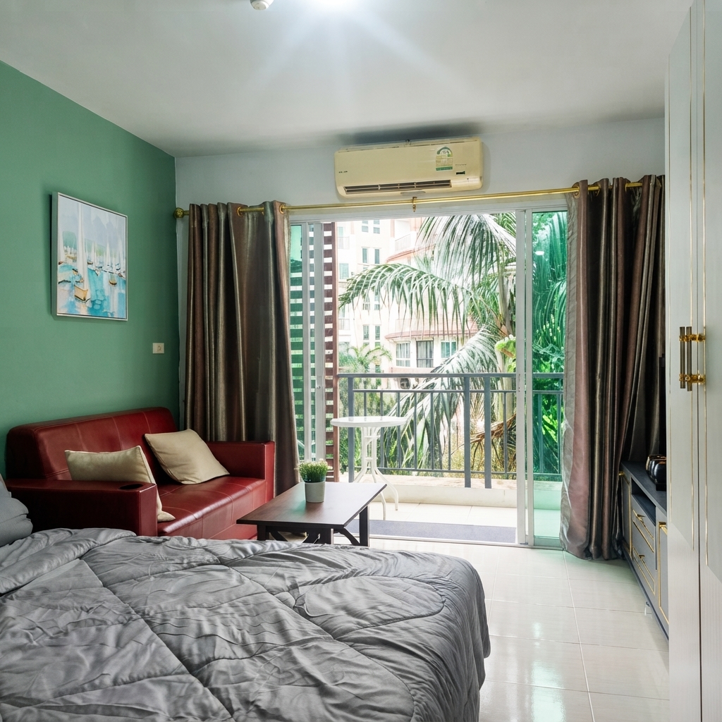 Bang Saray AD Condo Rent-Studio Garden (เช่าเอดีคอนโด)