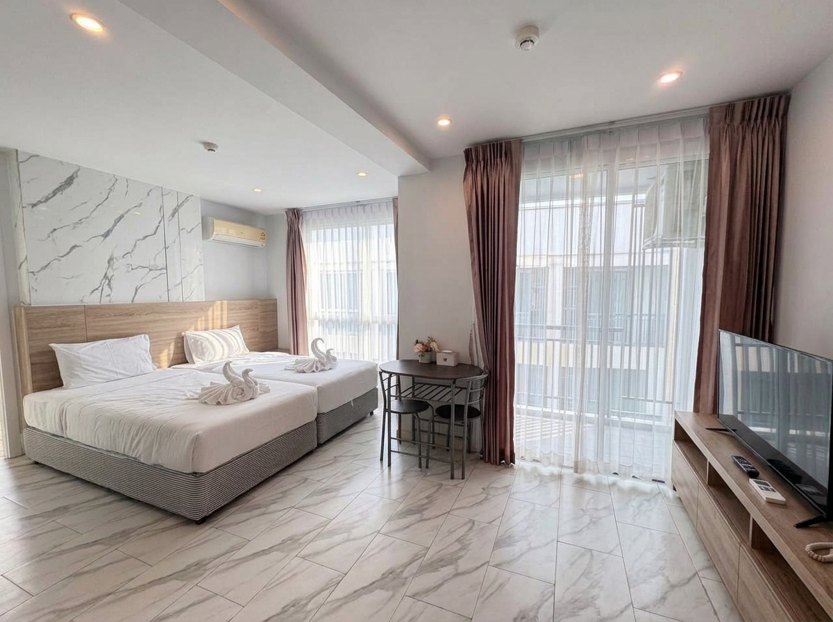 D-Eco Wellness Centre Condo 1 Bed Jacuzzi-bedroom