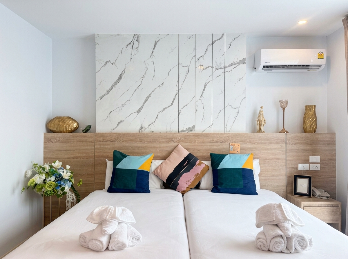Wellness Condo D Eco Studio Pattaya rent - bedroom